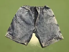 moujonjon ケミカルウォッシュ デニムハーフパンツ　110