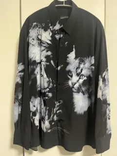 ラッドミュージシャン 猫柄デシンシャツ LAD MUSICIAN(ラッドミュージシャン) 「猫柄デシンビッグシャツ