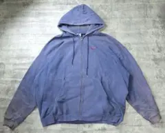 神フェード OLD NIKE フェード スウッシュ 刺繍 ジップパーカ ナス紺