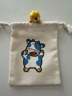 たべっ子どうぶつ　ミニ巾着　バスボール　2個セット　うし　らいおんくん