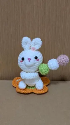 うさぎ お花見 あみぐるみ ハンドメイド