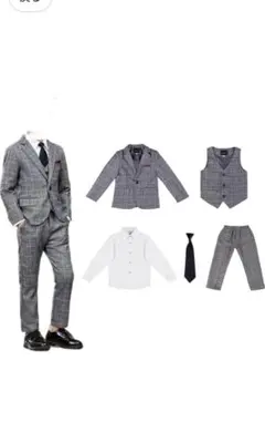 グレー チェック柄 スーツセット