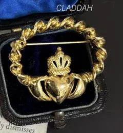 英国製 ヴィンテージブローチ CLADDAH crown&heart
