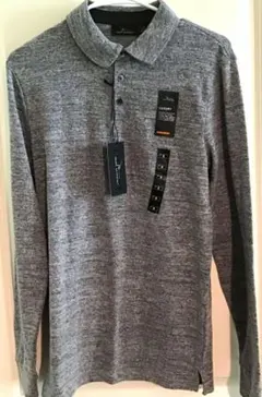 新しい 新品 MARC ANTHONY 長袖ニットシャツ グレー サイズSのサムネイル