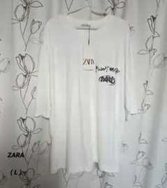 新品タグ付 ZARA ザラ レディース オーバーサイズ 半袖 Tシャツ