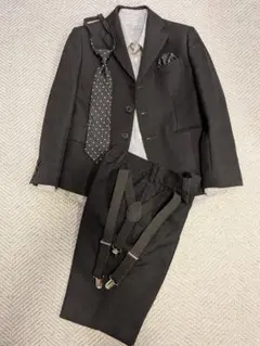 【サスペンダー付／5点セット】120cm 男の子スーツ