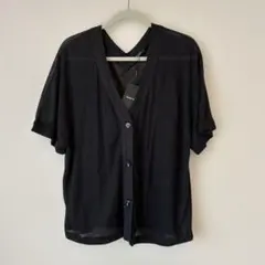 Massimo Dutti Vネック カーディガン ブラックのサムネイル