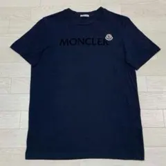 MONCLER Tシャツ ブラック デカロゴ メンズ Mサイズ カジュアル 春夏