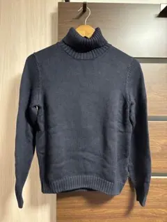 ZANONE ネイビー タートルネックセーター 46