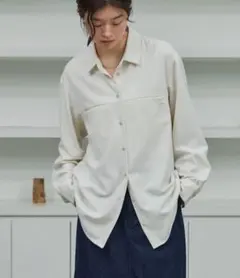 crewre クルーレ シームポケットテクスチャーシャツ ivory size1