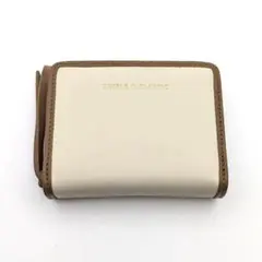 財布 小銭 たっぷり 大容量 ベージュ 焦げ茶 コンパクト カード PUレザー