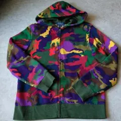 POLO カモフラージュ ジップアップパーカー