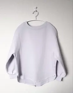 GU ダブルフェイスバックジップチュニック スウェット ラベンダーM レディース