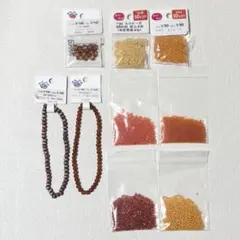 ビーズパーツ　オレンジ色系まとめ売り　9点　パーツクラブ