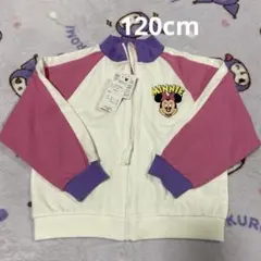 【未使用】ミニーちゃんディズニーDisney ラインジップパーカー120cm