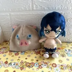 嘴平伊之助 鬼滅の刃 ぬいぐるみ chibi マスク付き　伊之助