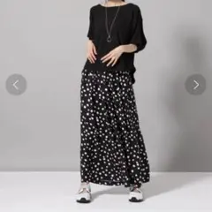 ジーナシス　ランダムドットフレアパンツ