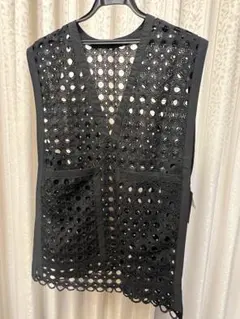 【福袋】ヤマダヤ yamadaya Aga 黒の穴あきベスト