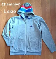 Champion グレー フルジップ パーカー