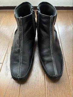 ブラックジッパーブーツ レディース