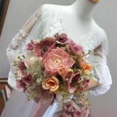 ✿ウエディングブーケ✿ブライダルブーケ✿アーティフィシャルフラワーブーケ018