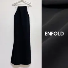 美品 近年✨ ENFOLD キャミワンピース 38 日本製 Aライン 黒 2026年最新】ENFOLD 柄：無地 レディース キャミワンピースの人気