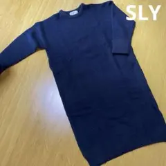 SLYスライ ニットロングワンピース ダークブルー　ZARAザラGUユニクロロペ
