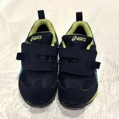 asics ネイビー/ライム スニーカー ベルクロ