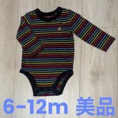 gap ロンパース ストライプ 長袖 ボディスーツ 70cm