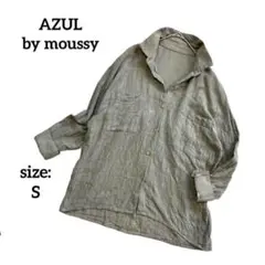 アズールバイマウジー シャツ ブラウス 7分袖 シンプル S コットン