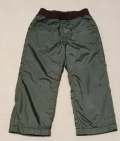 ミキハウス、オリーブグリーン 秋冬長パンツ 90cm