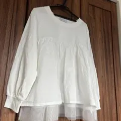 ホワイト 長袖 トップス LLサイズ　しまむら