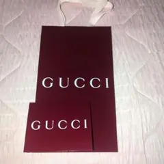 GUCCI ショップ袋　カードセット　バーガンディ