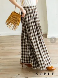 【送料無料】Spick and Span Nobleギンガムタックスカート　S