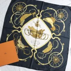 HERMÈS エルメス カレ90 SPRINGS スプリングス 馬車 馬具柄