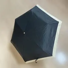 晴雨兼用 折りたたみ傘 黒とベージュ