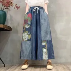 デニムワイドパンツ