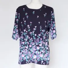 le lis ルリス 花柄ボタニカルプリントトップス A-106