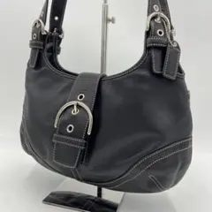 極美品✨コーチ ソーホー ワンショルダー アクセサリーポーチ ブラック 9738