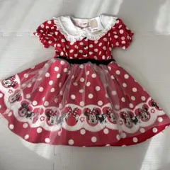 90 LITTC DISNEY ミニー　ワンピース　しまむら