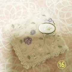 TOCCA タオルハンカチ 花柄 刺繍 レース　新品のサムネイル