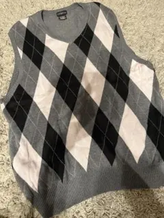 GEORGE グレー ニットベスト L 古着