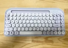 ワイヤレスキーボード　ブルー　丸型