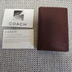 COACH 水牛革　名刺入れ ダークブラウンのサムネイル