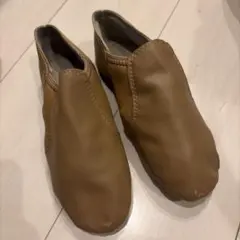 ブラウン スリッポンシューズ 合成皮革