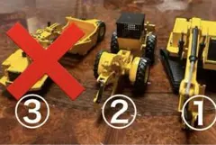 JOAL製（ジョアル）キャタピラー　ミニカー　工事車両　スペイン製　2台セット