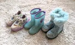 まとめ売り17cm アナと雪の女王 グリッター長靴・スニーカー・長靴