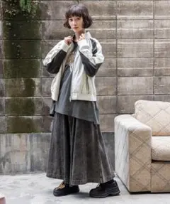 完売 niko and 配色スタンドトラックブルゾン ニコアンド ジャージ