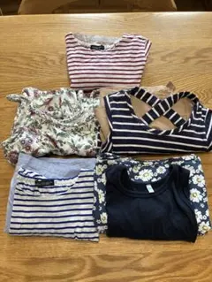 【130サイズ 女の子 夏用ワンピース5点まとめ売り】