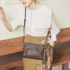 【LOWELL things】レザー ショルダーバッグ ブラウン トープのサムネイル
